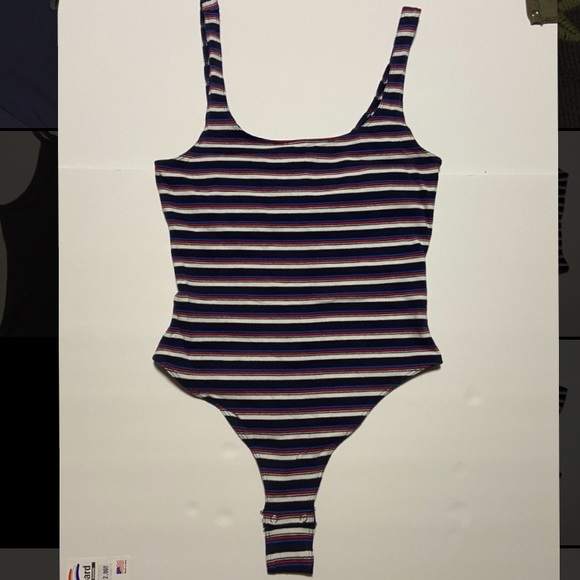 Garage Striped Bodysuit - Picture 1 of 5